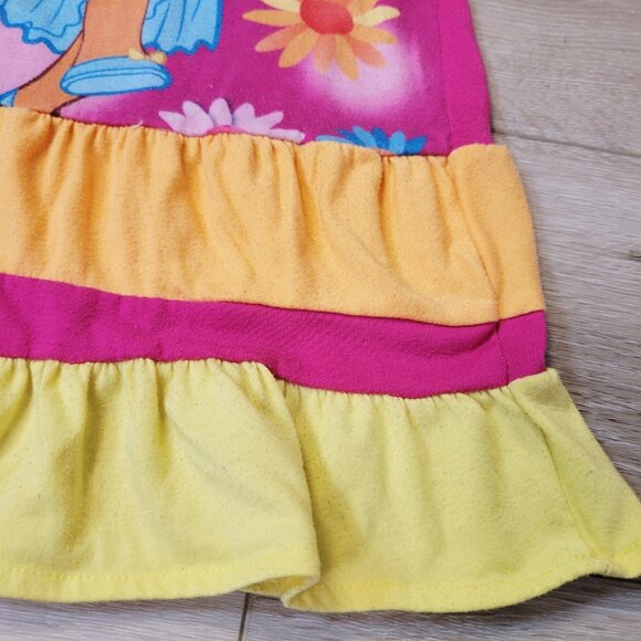 Vtg Y2K Nickelodeon Dora the Explorer Sz 4 Pajama Nightgown Missing Button - Picture 2 of 4